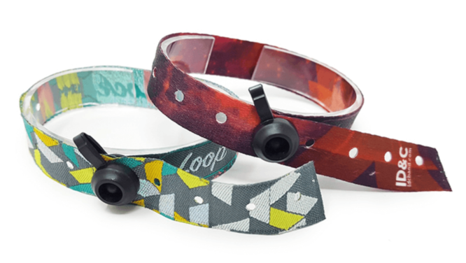 Fabric Wristband with a loop lock