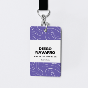 Acreditaciones premium de plástico preimpresas para entregar antes del evento
