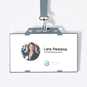 porta tarjetas rigido horizontal abierto para acreditaciones y tarjetas de identificacion